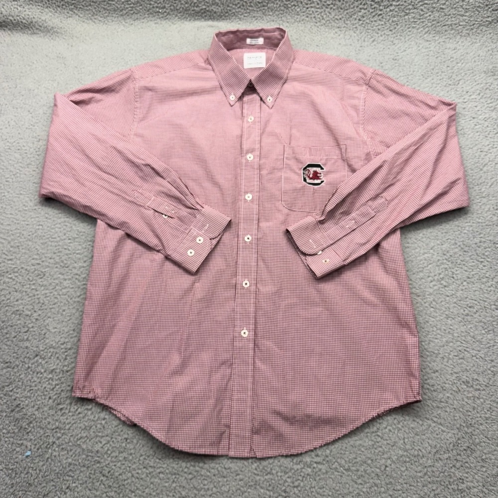 Campus Specialties Mens Size Large Garnet Gingham South Carolina Gamecocks Shirt